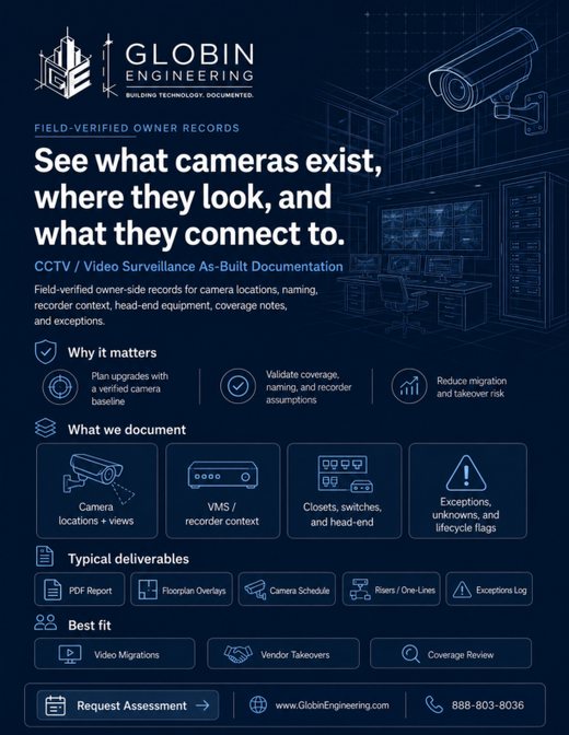 CCTV / Video Surveillance As-Built Documentation one-sheet thumbnail