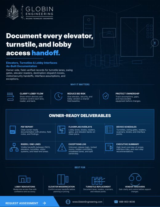 Elevators Turnstiles Lobby Interfaces one-sheet thumbnail