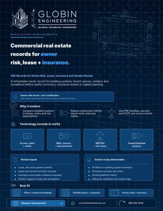 Commercial Real Estate Owner Risk / Lease / Insurance Records one-sheet thumbnail